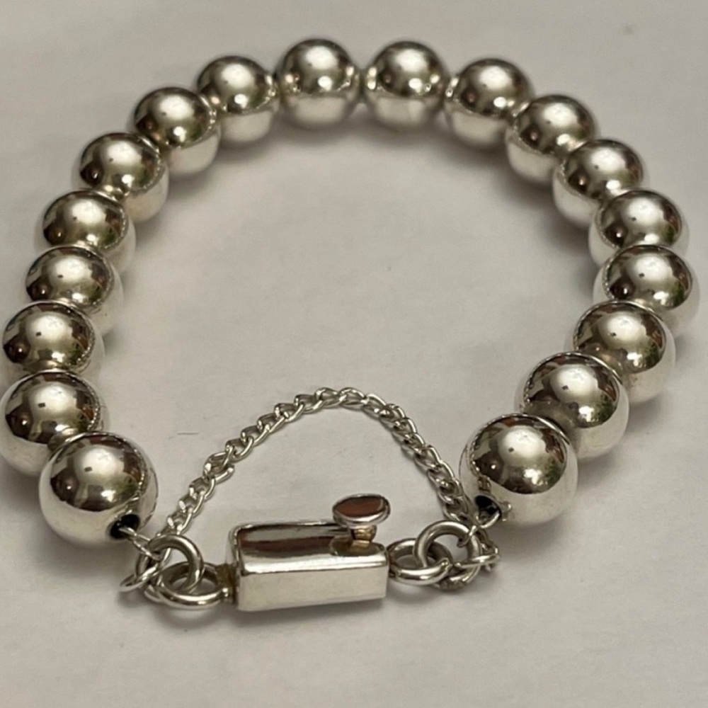 SOLD!! NEW Silpada Vintage Rare Solid Sterling Silver Large Bead Bracelet - Picture 8 of 10